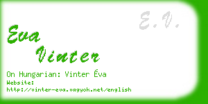 eva vinter business card
