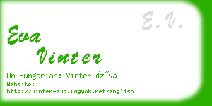eva vinter business card